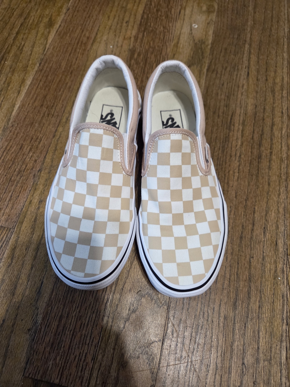 Vans Women Classic Slip-On Checkerboard Sneakers - Light Pink/White